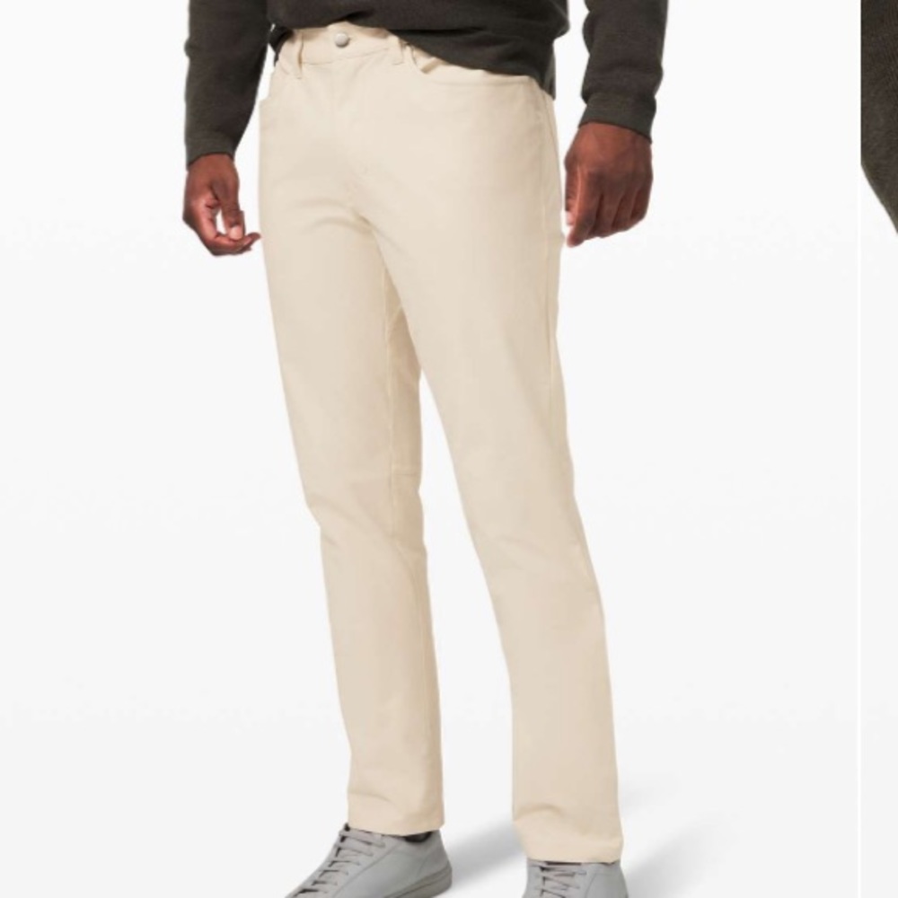 Lululemon men’s ABC Pant Classic 34" Utilitech White Opal pants